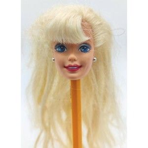 Barbie Head Replacement Doll Repair Replace Blonde Peach Highlights Blue Eyes